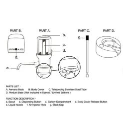 Discount ❤️ Bars Aervana - The Original Electric Wine Aerator ⭐ -BARS Sales Store Aervana Original Assembly 800x