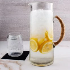 Promo ❤️ Bars 68 Ounce - Catalina Cane Wrapped Serving Pitcher 😉 -BARS Sales Store Catalina Cane Wrapped Serving Pitcher scene1 800x