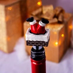 Cheapest 😀 Bars Wine Stopper - Santa 💯 -BARS Sales Store Santa wine stopper scene2 800x
