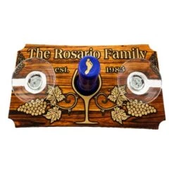 Deals ❤️ Bars CUSTOMIZABLE WOODEN WINE GLASS CADDY - RUSTIC WOOD FAMILY ⌛ -BARS Sales Store WINE CADDY WOOD GLASS 800x