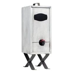 Best deal ⭐ Bars White Finish - Pine Box Wine Dispenser - 3L Capacity 🔔