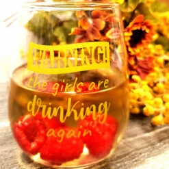 Deals 🎁 Bars BARCONIC® GLASSWARE - WARNING - THE 👧 GIRLS ARE DRINKING AGAIN - WINE GLASS - 17 Ounce 😉 -BARS Sales Store Warningthegirlsaredrinkingagain FunnyWineGlass CuteStemlessWineGlass Giftsforwoman 800 SCENE bsc 800x