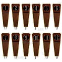 Flash Sale 🌟 Bars Oak Wood Numbered Beer Tap Handles - Emblem 💯 -BARS Sales Store beer tap handle numbers2 8in web display bp 800x