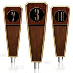 Flash Sale 🌟 Bars Oak Wood Numbered Beer Tap Handles - Emblem 💯