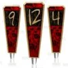 Discount 🔥 Bars Oak Wood Numbered Beer Tap Handles - Red / Black Grunge 🌟 -BARS Sales Store beer tap handle numbers3 8in web main bp800 800x