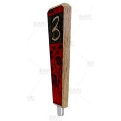 Discount 🔥 Bars Oak Wood Numbered Beer Tap Handles - Red / Black Grunge 🌟 -BARS Sales Store beer tap handle numbers3 8in web side bp 800x