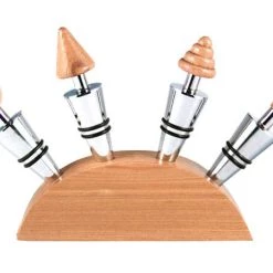 Best Pirce 😀 Bars Blonde Wood Wine Stopper Set 🤩