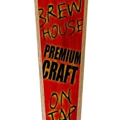 Outlet 🥰 Bars Brew House - Red / Green - Oak Wood Beer Tap Handles - Flared Shape 🔥 -BARS Sales Store brew house wood tap handle 10in web 800x