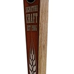 Discount 👍 Bars Initial Signature Craft - Oak Wood Beer Tap Handles - Flared Shape ✔️ -BARS Sales Store elegant cherry wood beer tap handle 10in web angle 800x