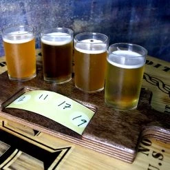 Outlet 🤩 Bars Flight Tray Beer Sampler Paddle With Paper Insert Slot – 4 Recessed Holes 👍 -BARS Sales Store flight board with insert display 800x