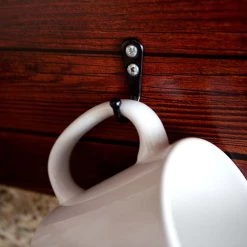 New 🥰 Bars "How To Tell Time" Coffee Mug And Wine Glass Holder - Wood Board Background (Hardware Included) 🎁 -BARS Sales Store how to tell time hardware mug preinstalled ready to hang black 800x