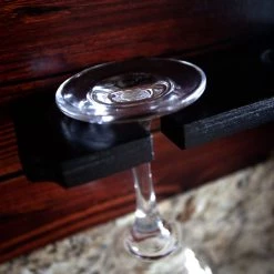 New 🥰 Bars "How To Tell Time" Coffee Mug And Wine Glass Holder - Wood Board Background (Hardware Included) 🎁 -BARS Sales Store how to tell time hardware wine glass preinstalled ready to hang black 800x