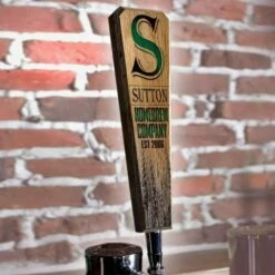 Best Pirce 👍 Bars Initial Homebrew Company - Oak Wood Beer Tap Handles - Flared Shape 😉