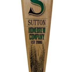 Best Pirce 👍 Bars Initial Homebrew Company - Oak Wood Beer Tap Handles - Flared Shape 😉 -BARS Sales Store initial hbc beer tap handle 8in web 800x