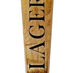 Best Sale 🥰 Bars Initial LAGER Design - Oak Wood Beer Tap Handles - Flared Shape 😍 -BARS Sales Store initial lager beer tap handle 10in web 2 800x