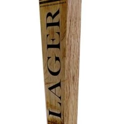 Best Sale 🥰 Bars Initial LAGER Design - Oak Wood Beer Tap Handles - Flared Shape 😍 -BARS Sales Store initial lager beer tap handle 10in web angle 1 800x