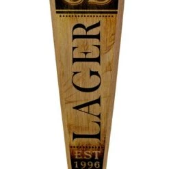Best Sale 🥰 Bars Initial LAGER Design - Oak Wood Beer Tap Handles - Flared Shape 😍 -BARS Sales Store initial lager beer tap handle 8in web 2 800x