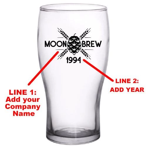 Budget 🤩 Bars CUSTOMIZABLE Imperial Pub Glass- Company2 - 20oz ⌛ 4 Budget 🤩 Bars CUSTOMIZABLE Imperial Pub Glass- Company2 - 20oz ⌛ - Image 2