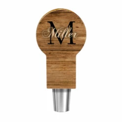 Outlet 👍 Bars CUSTOMIZABLE Wooden Tap Handles - Monogram Design - 2 Styles In 3 Sizes 👍 -BARS Sales Store tap handle monogram name letter size shape circle top 4in 800x