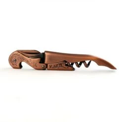 Wholesale 💯 Bars Copper Plated Double Lever Corkscrew W/ Etched Design 🥰 -BARS Sales Store twine embellished corkscrew copper bpc 1 800x
