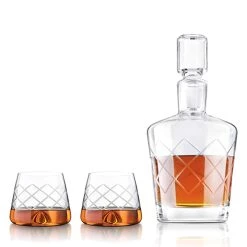 Cheap 🥰 Bars Whiskey Decanter Set - Crystal 🌟