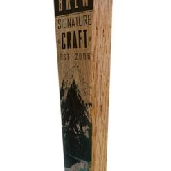 Wholesale 🔔 Bars Mountain Brew - Oak Wood Beer Tap Handles - Flared Shape 🎉 -BARS Sales Store wood beer tap handle 10in web template angle 800x