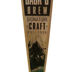 Wholesale 🔔 Bars Mountain Brew - Oak Wood Beer Tap Handles - Flared Shape 🎉 -BARS Sales Store wood beer tap handle 8in web template 800x